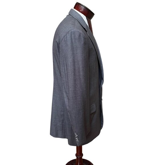 Hickey Freeman Boardroom Gray 100% Wool Two Button Suit Jacket Blazer Size 40R - Picture 4 of 14